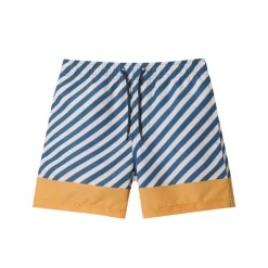 Monnëka Bermuda Banho Boy Stripes Blues 5 Anos | UPF50+ Sem PFAS