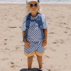 Monnëka Bermuda Banho Boy Stripes Blues 6-7 Anos | UPF50+ Sem PFAS