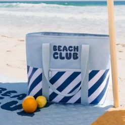 Monnëka Bolsa Tote Térmica Nevera Stripes Blues & Beyond | Grande capacidade para praia, piqueniques e verão