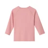 Monnëka Camiseta de Proteção Solar Manga Comprida Whale Pink 1-2A | UPF50+ | Oeko-Tex