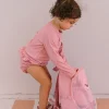 Monnëka Camiseta de Proteção Solar Manga Comprida Whale Pink 6-12M | UPF50+ | Oeko-Tex