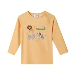 Monnëka Camiseta de Proteção Solar Manga Comprida Wild Animals 1-2A | UPF50+ | Oeko-Tex