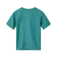 Monnëka Camiseta de Proteção Solar Whale Teal 6-12M | UPF50+ | Oeko-Tex