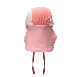 Monnëka Chapéu Bebé Praia UV50+ Stripes Bloom & Blush S 6-12 Meses | Com Lycra Secagem Rápida com Proteção Nuca