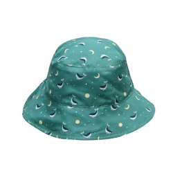 Monnëka Chapéu Reversível Whale Teal S 6-18 Meses | Circunferência craniana 46-49