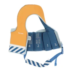 Monnëka Colete Flutuante Aprendizagem Stripes Blues & Beyond 1-2 Anos | 11-15kg | Para os primeiros contactos com a água
