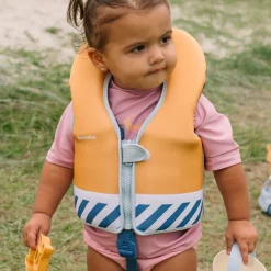 Monnëka Colete Flutuante Aprendizagem Stripes Blues & Beyond 1-2 Anos | 11-15kg | Para os primeiros contactos com a água