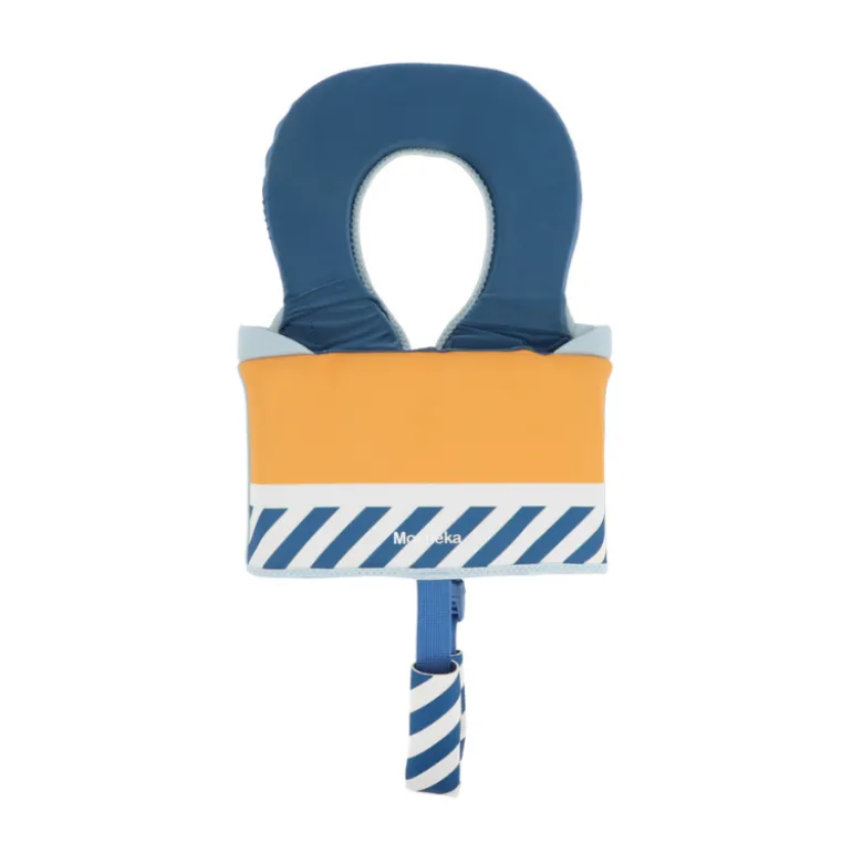 Monnëka Colete Flutuante Aprendizagem Stripes Blues & Beyond 1-2 Anos | 11-15kg | Para os primeiros contactos com a água