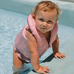 Monnëka Colete Flutuante Aprendizagem Whale Pink 1-2 Anos | 11-15kg | Para os primeiros contactos com a água