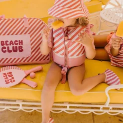 Monnëka Colete Flutuante Stripes Bloom & Blush 2-3 Anos | Ideal para aprendizagem da natação