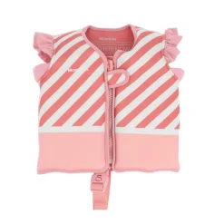 Monnëka Colete Flutuante Stripes Bloom & Blush 3-6 Anos | Ideal para aprendizagem da natação