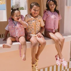 Monnëka Colete Flutuante Whale Pink 2-3 Anos | Ideal para aprendizagem da natação