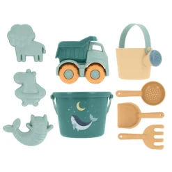 Monnëka Conjunto Brinquedos de Praia Whale Teal 9 Peças | +6 Meses