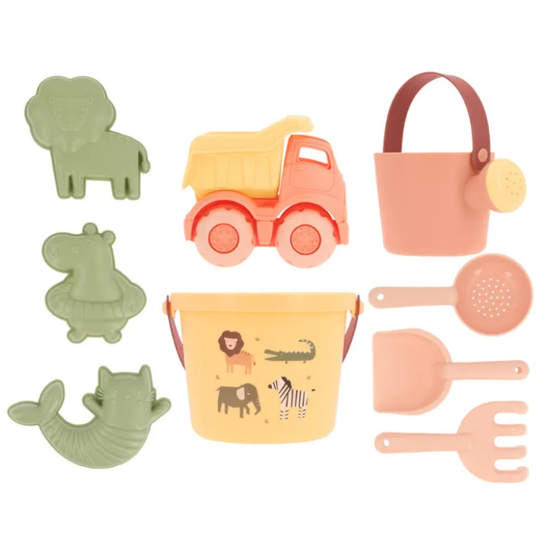 Monnëka Conjunto Brinquedos de Praia Wild Animals 9 Peças | +6 Meses