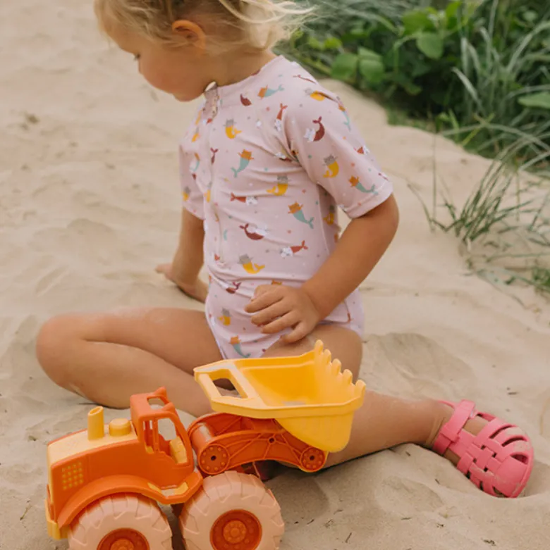 Monnëka Escavadora Laranja 27,5cm | Plástico Flexível Ecológico | +6 Meses