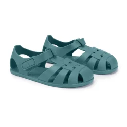 Monnëka Sandálias Infantis T20 Whale Teal Verdes | Barefoot | PVC Sem Ftalatos