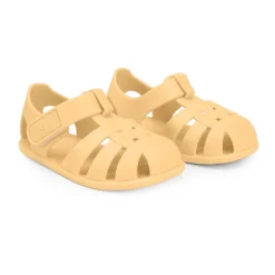 Monnëka Sandálias Infantis T21 Wild Animals Amarelas | Barefoot | PVC Sem Ftalatos