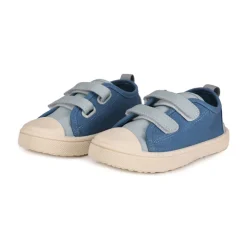Monnëka Sapatilhas de Lona Infantil Azure T32 | Barefoot Drop Zero | Sola Antiderrapante