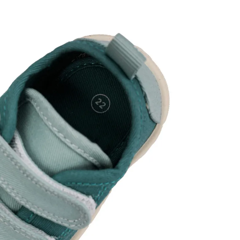 Monnëka Sapatilhas de Lona Infantil Moss T29 | Barefoot Drop Zero | Sola Antiderrapante