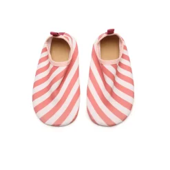 Monnëka Sapatinhos de Praia Stripes Bloom & Blush T24/25 | Proteção UV50+ | Sola Antiderrapante EVA