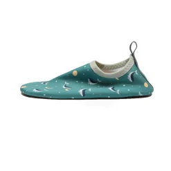 Monnëka Sapatinhos de Praia Whale Teal T22/23 | Proteção UV50+ | Sola Antiderrapante EVA