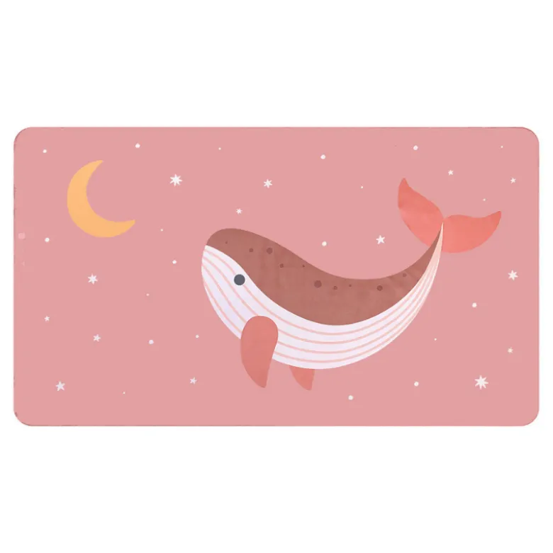 Monnëka Toalha de Praia Whale Pink | Microfibra 160x90cm | Secagem Rápida