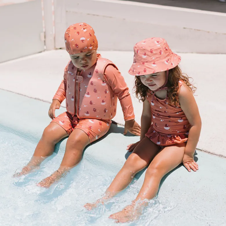 Monnëka Touca de Natação Infantil Camping L 6-8Anos | UV50+