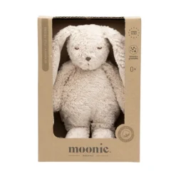 Moonie Peluche Sensorial Coelho Pequeno Bege 22cm | Algodão Orgânico Bebé 0m+
