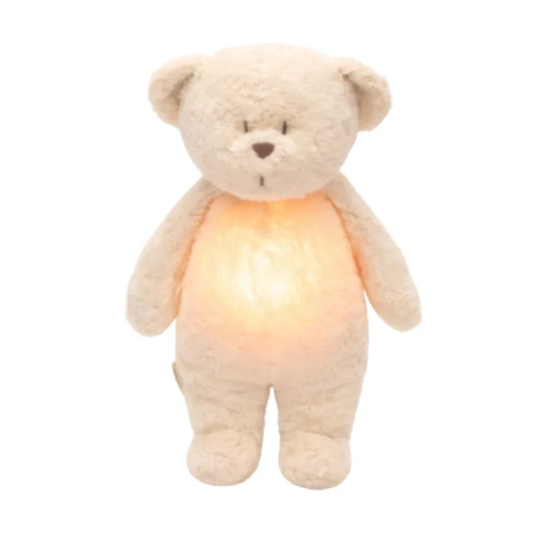 Moonie 2.0 Urso Peluche Sensorial Branco 28cm | Ajuda Sono Bebé