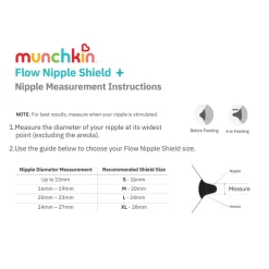 Munchkin Flow Kit Amamentação Tamanho S 16mm | Protetor de Mamilo + Esterilizador + Seringa