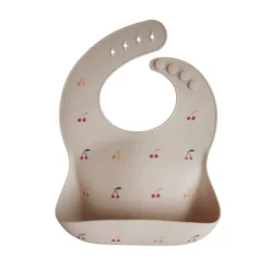 Mushie Babete Silicone Cerejas +6M | Lavável na Máquina de Loiça