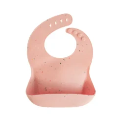 Mushie Babete Silicone Powder Pink +6Meses | Cor Rosa Pó - Ajustável e Fácil de Limpar