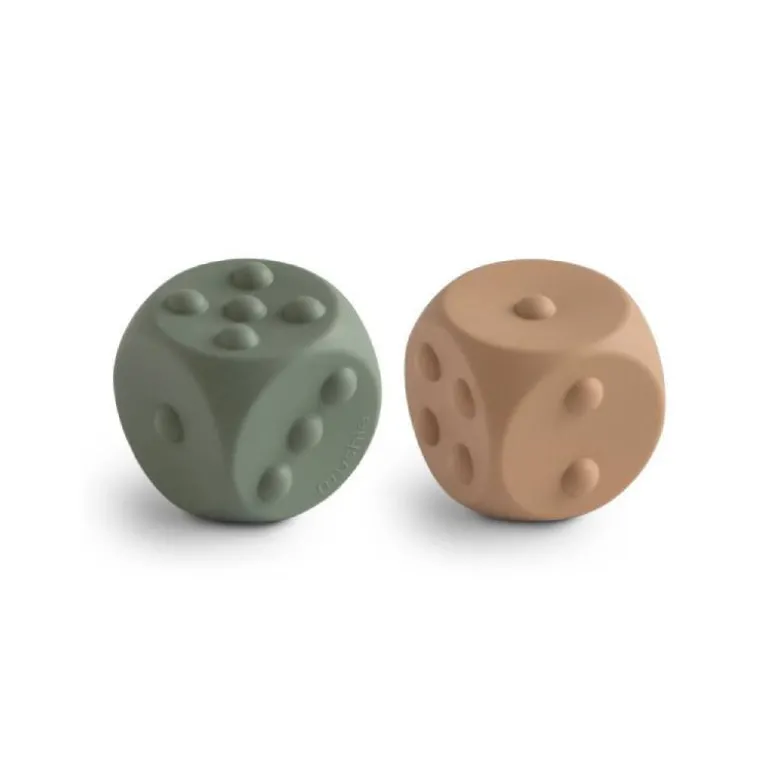 Mushie Brinquedo Dados Dried Thyme e Natural +10M