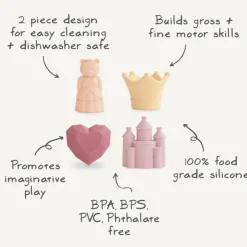 Mushie Brinquedos Banho Princesa 10+ Meses | 4 Peças Anti-Bolor