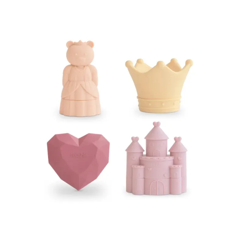 Mushie Brinquedos Banho Princesa 10+ Meses | 4 Peças Anti-Bolor