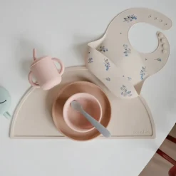Mushie Colheres Alimentação Silicone 6+ Meses | Pack 2 Unidades - Seguras para Gengivas