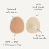 Mushie 2 Escovas para Crosta Láctea 0+ Meses Cor Blush/Shifting Sand | Massagem e Limpeza Eficaz
