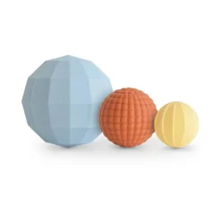 Mushie 3 Esferas Sensoriais Powder Blue 10+ Meses | Silicone