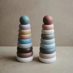 Mushie Jogo de Aneis para Empilhar Rustic 7 Peças | 6 Meses+
