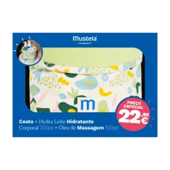 Mustela Cesto + Hydra Leite 300ml + Óleo de Massagem 100ml