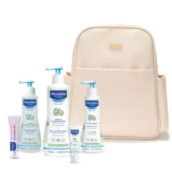 Mustela Mala Maternidade Bege | Mochila com 5 Produtos Mustela Bebé Recém-Nascido