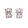 MyLovly Brincos Criança Gatinho Rosa | Aço Hipoalergénico