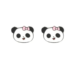 MyLovly Brincos Criança Panda | Aço Hipoalergénico