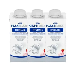 NANCARE HYDRATE Morango 3x200ml | Solução Reidratação Oral Pronta a Beber | Para Crianças 12M+