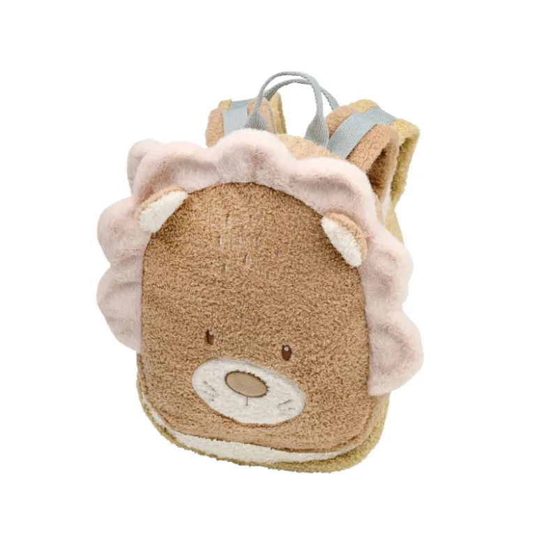 Nattou Mochila Infantil Leão em Tecido Teddy | Fofa, Leve e Lavável