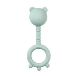 Nattou Mordedor e Roca Silicone Urso Verde | Brinquedo Para Bebé 2 em 1
