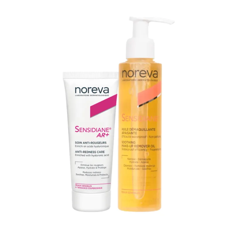 Noreva Pack Sensidiane AR+ Creme 30ml + Óleo Desmaquilhante 150ml | Pele Sensível e com Vermelhidão