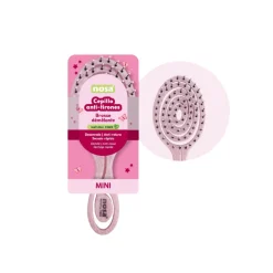 NOSA Escova Anti-Puxões Mini Rosa | Suave Desembaraça sem Puxar