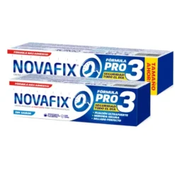 Novafix Pack Pro3 Sem Sabor Creme Adesivo Prótese Dentária 70g + 50g Grátis