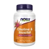 NOW Choline & Inositol 500mg 100 Cápsulas | Suporte ao Sistema Nervoso e Função Cerebral | Saúde do Fígado e Metabolismo